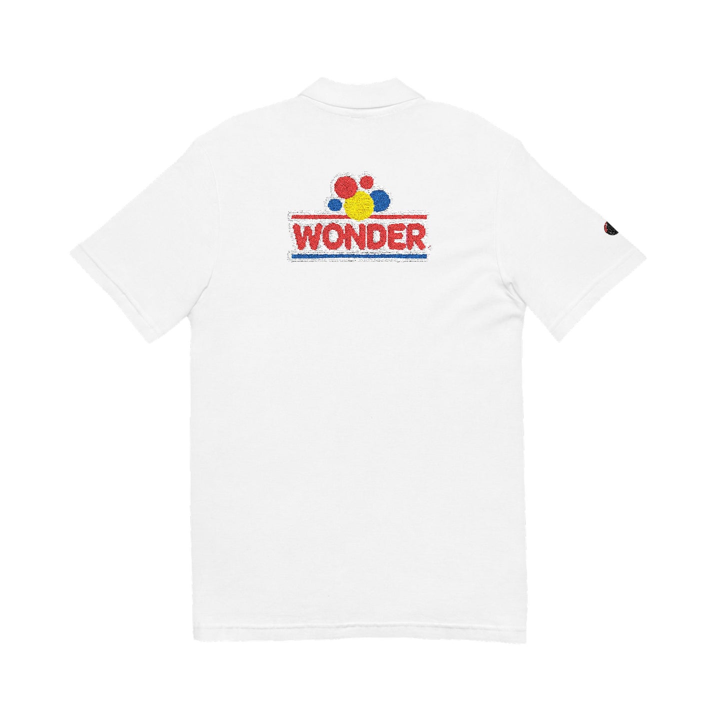 Polo Shirt with Wonder bread Embroidered front and back Logos
