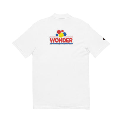 Polo Shirt with Wonder bread Embroidered front and back Logos