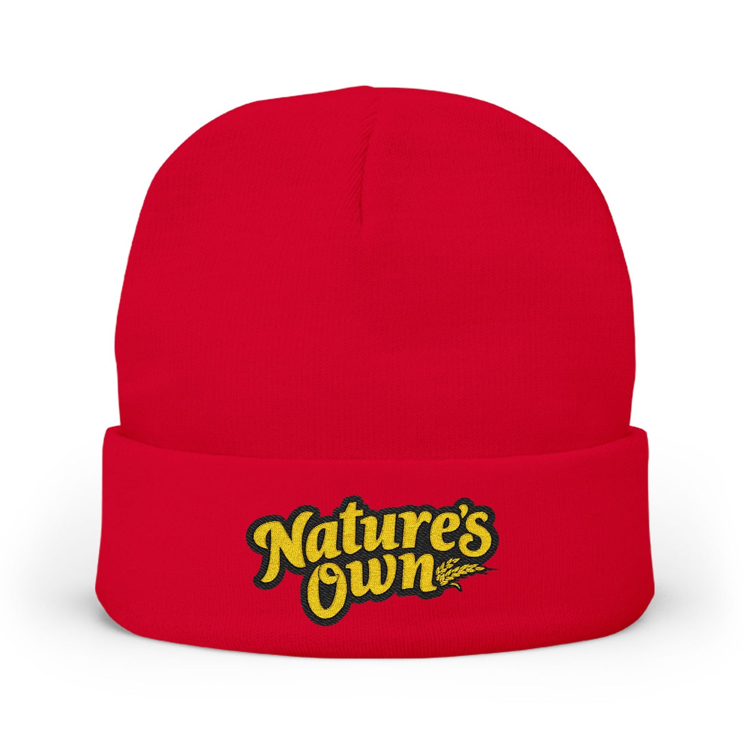 Nature's Own Knit Beanie with Embroidery - Stylish Winter Accessory