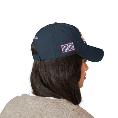 Classic Distressed Hat Cap with Wonder bread and USO Embroidered logos