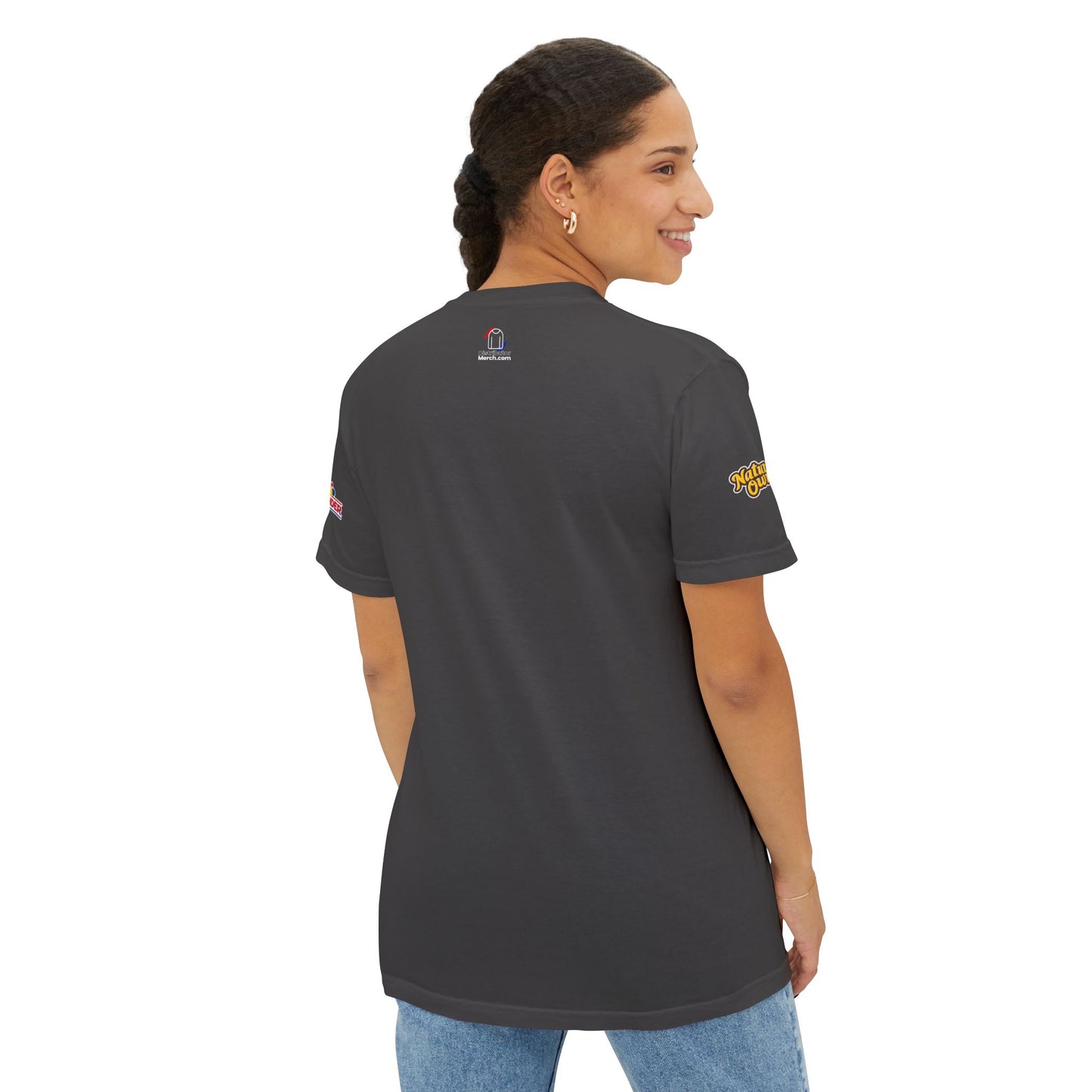 Camiseta unisex con bolsillo teñido en prenda, DKB, Wonder bread, Nature's own